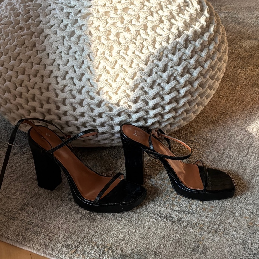 Marc Fisher Black Strappy Heels